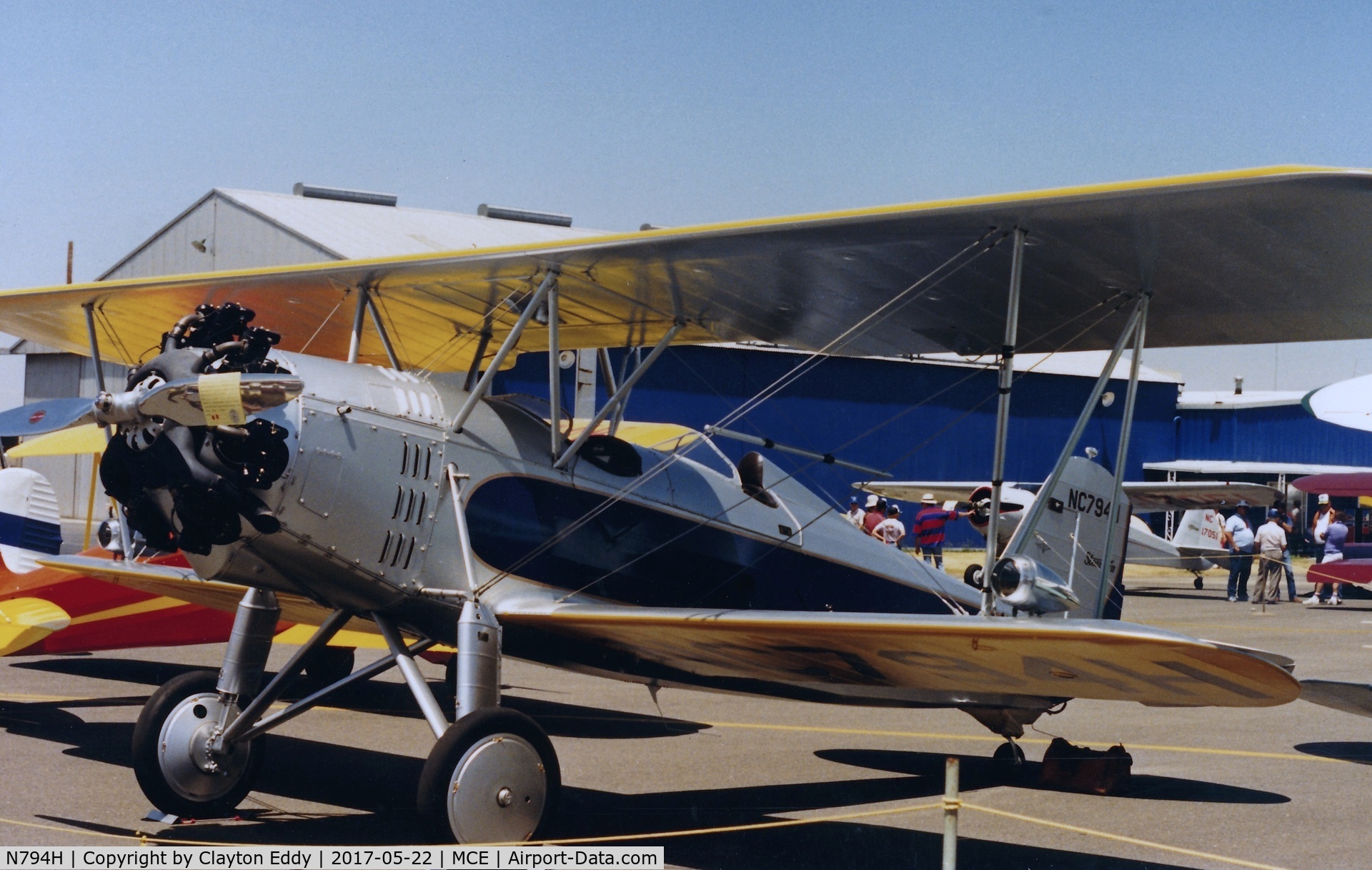 N794H, 1930 Stearman C3-R C/N 5036, Merced Airport California 1986?