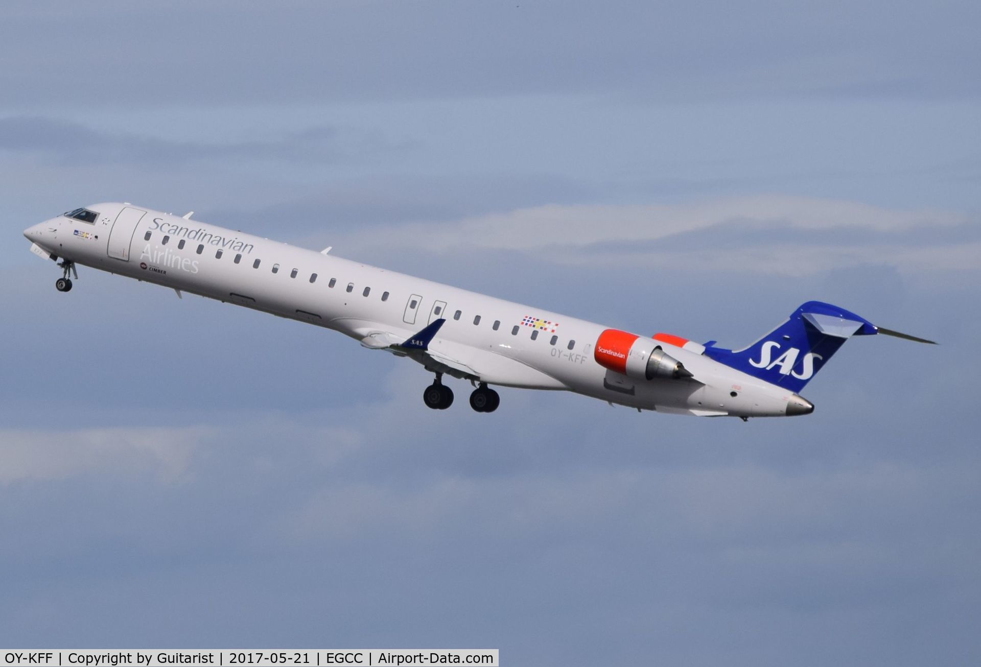 OY-KFF, 2009 Bombardier CRJ-900 (CL-600-2D24) C/N 15231, At Manchester