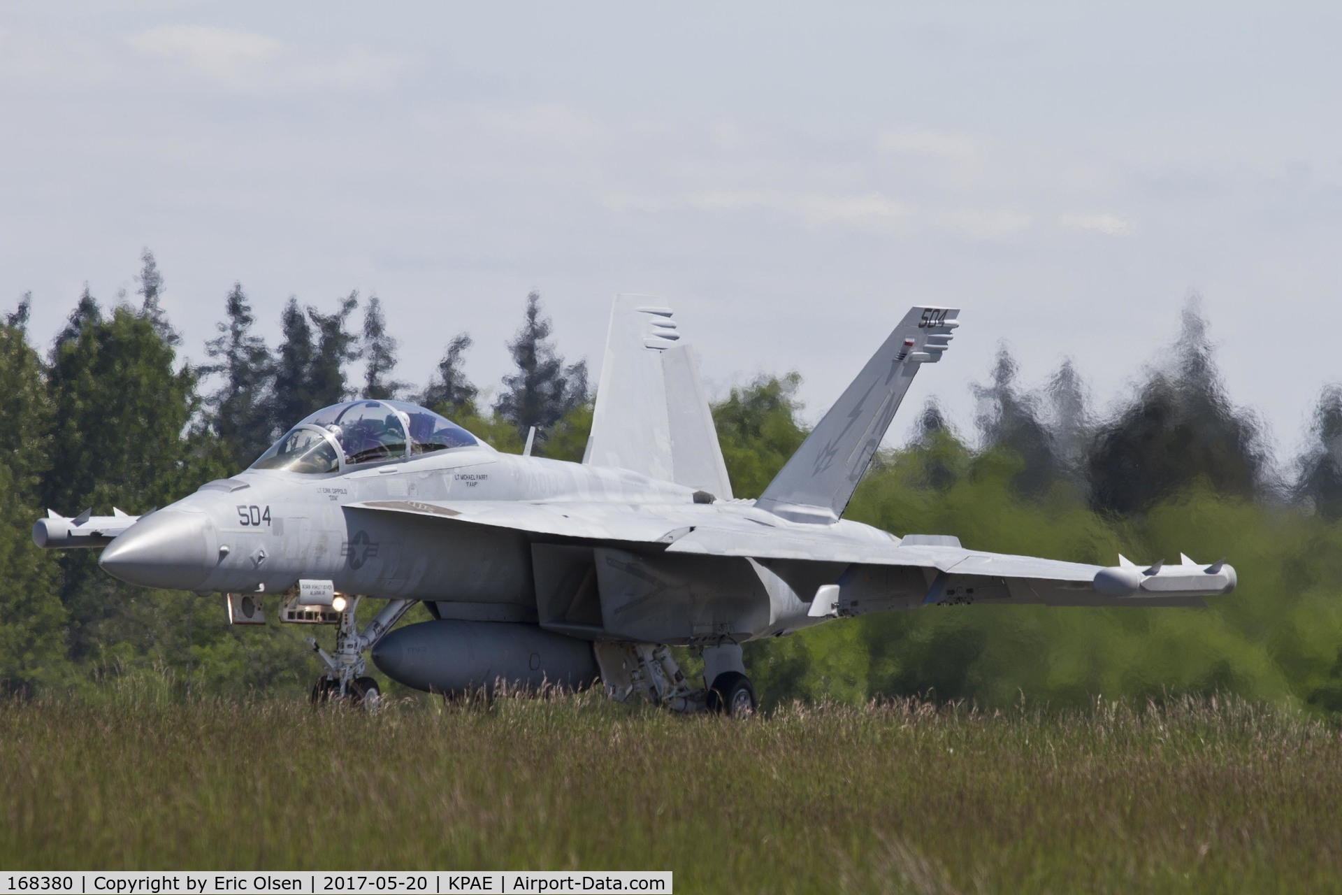168380, Boeing EA-18G Growler C/N G-66, EA-18 getting ready to take off after the 2017 Paine Field GA Day.