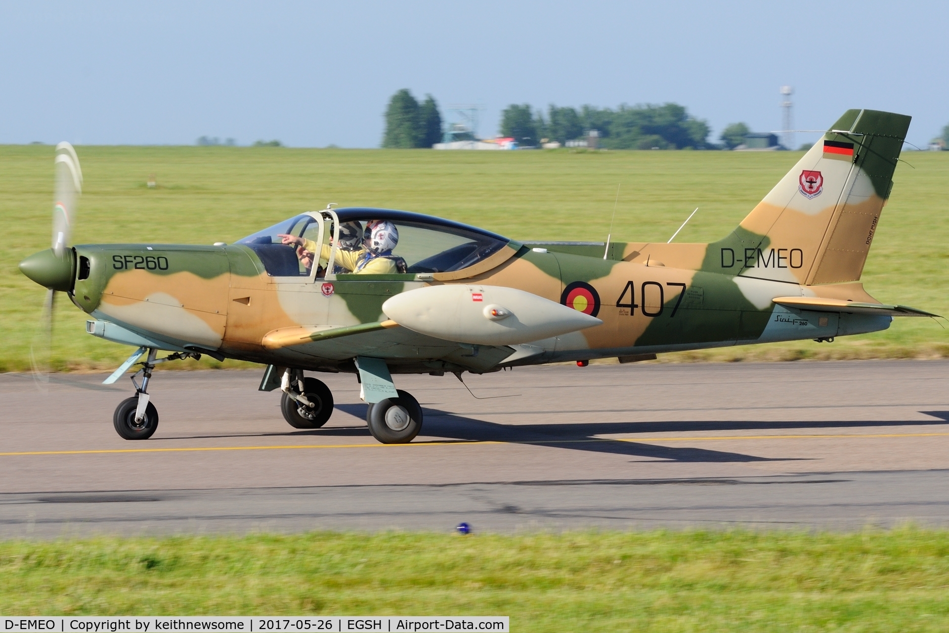 D-EMEO, 1979 SIAI-Marchetti SF-260C C/N 407/29-227, Very nice fuel stop visitor going on to Germany.