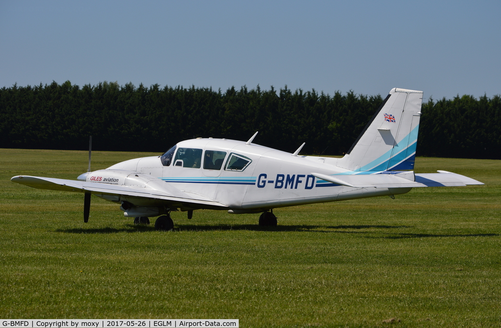 G-BMFD, 1979 Piper PA-23-250 Aztec F C/N 27-7954080, PA-23-250 Aztec F at White Waltham.