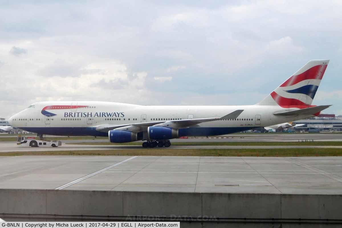 G-BNLN, 1990 Boeing 747-436 C/N 24056, At Heathrow