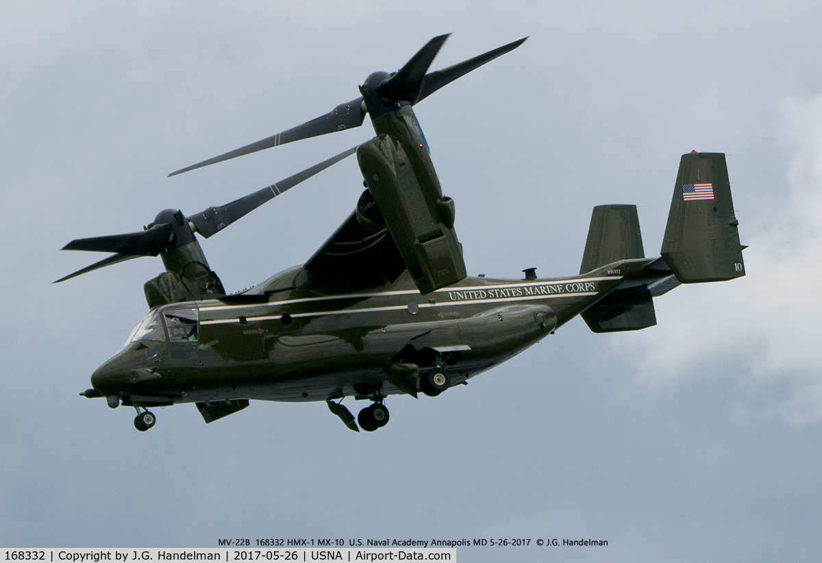 168332, Bell-Boeing MV-22B Osprey C/N D0235, Over USNA Hospital Point.