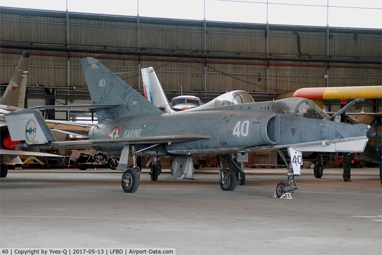 40, Dassault Etendard IV.M C/N 40, Dassault Etendard IV.M, Preserved  at C.A.E.A museum, Bordeaux-Merignac Air base 106 (LFBD-BOD)
