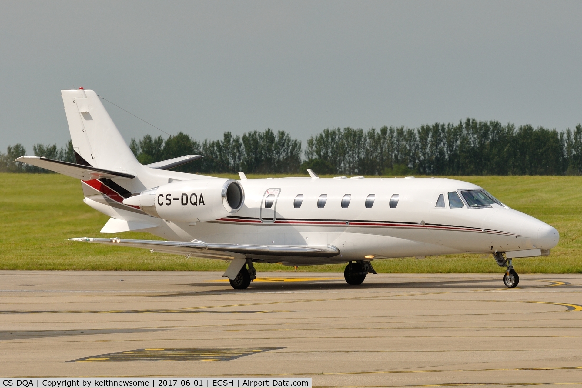 CS-DQA, 2008 Cessna 560XL Citation XLS C/N 560-5798, Leaving Norwich with revised colour scheme.