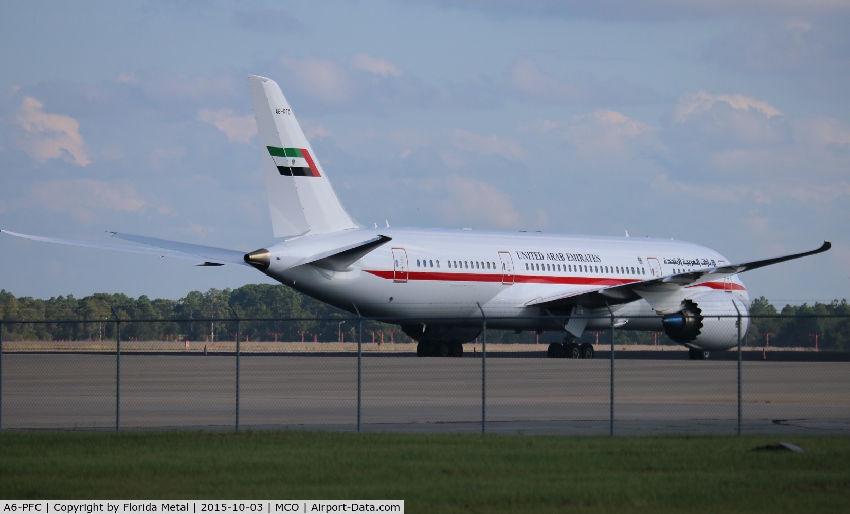 A6-PFC, 2013 Boeing 787-8 Dreamliner C/N 35303, United Arab Emirates government plane