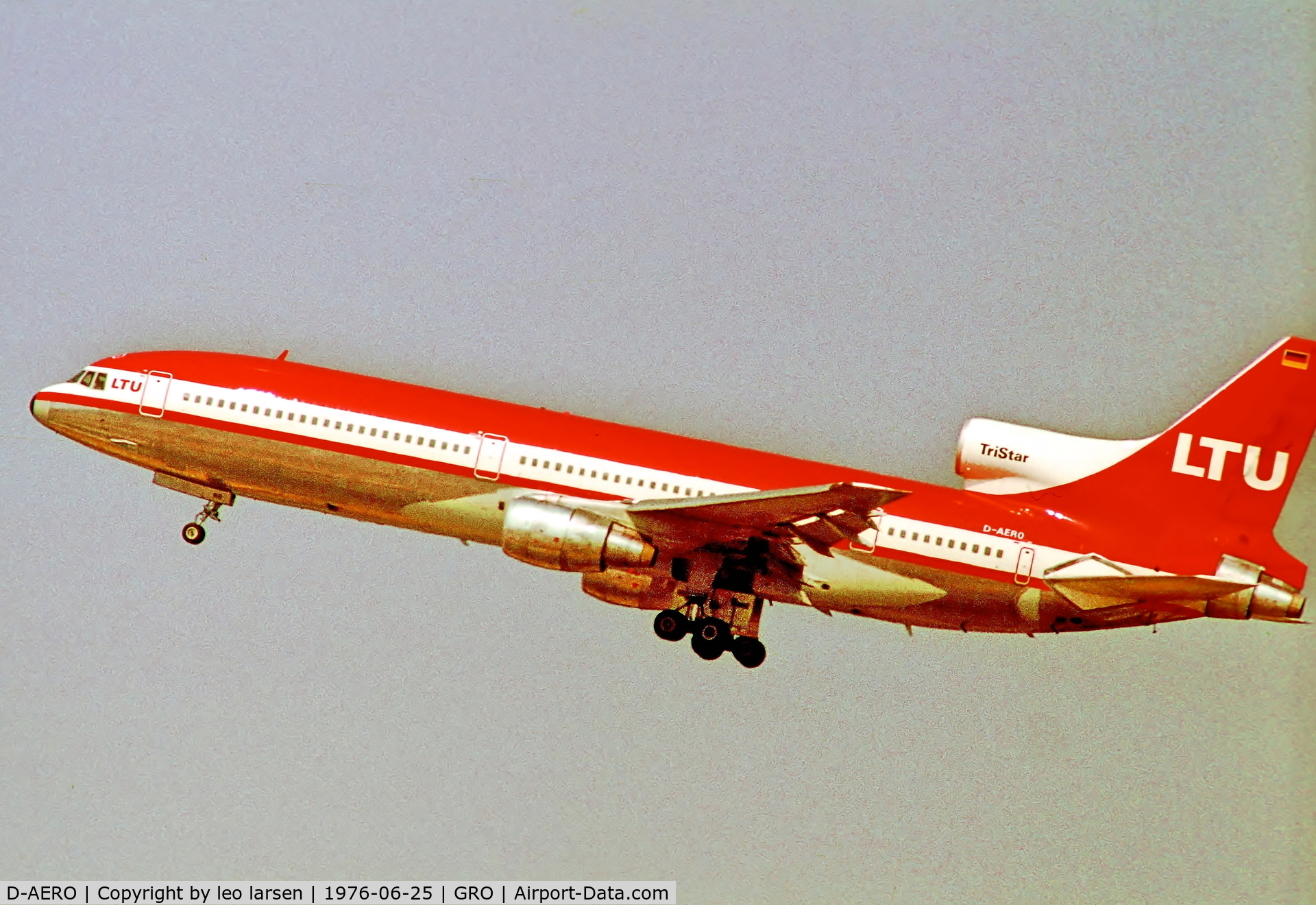 D-AERO, 1972 Lockheed L-1011-385-1 TriStar 1 C/N 193A-1008, Girona Spain 25.6.1976