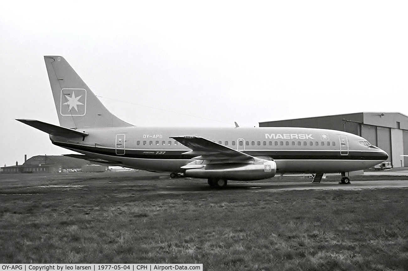 OY-APG, 1976 Boeing 737-2L9 C/N 21278, Copenhagen 4.5.1977