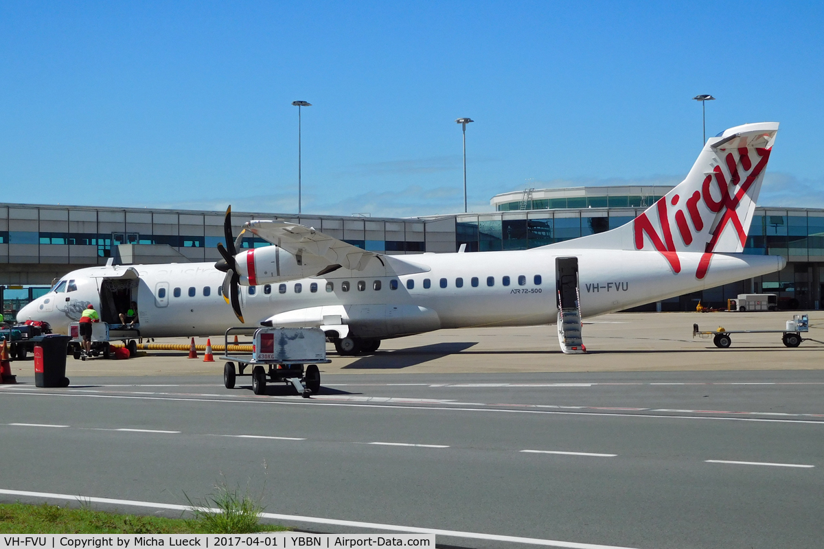 VH-FVU, 2011 ATR 72-500 C/N 978, At Brisbane