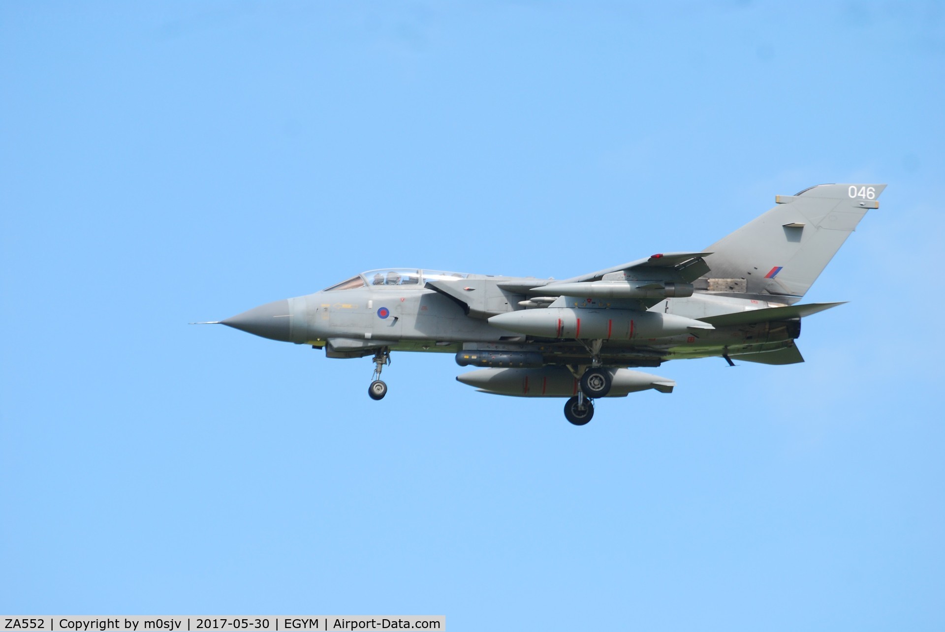 ZA552, 1981 Panavia Tornado GR.1 C/N 068/BT019/3036, Returning to Base due to a technical issue