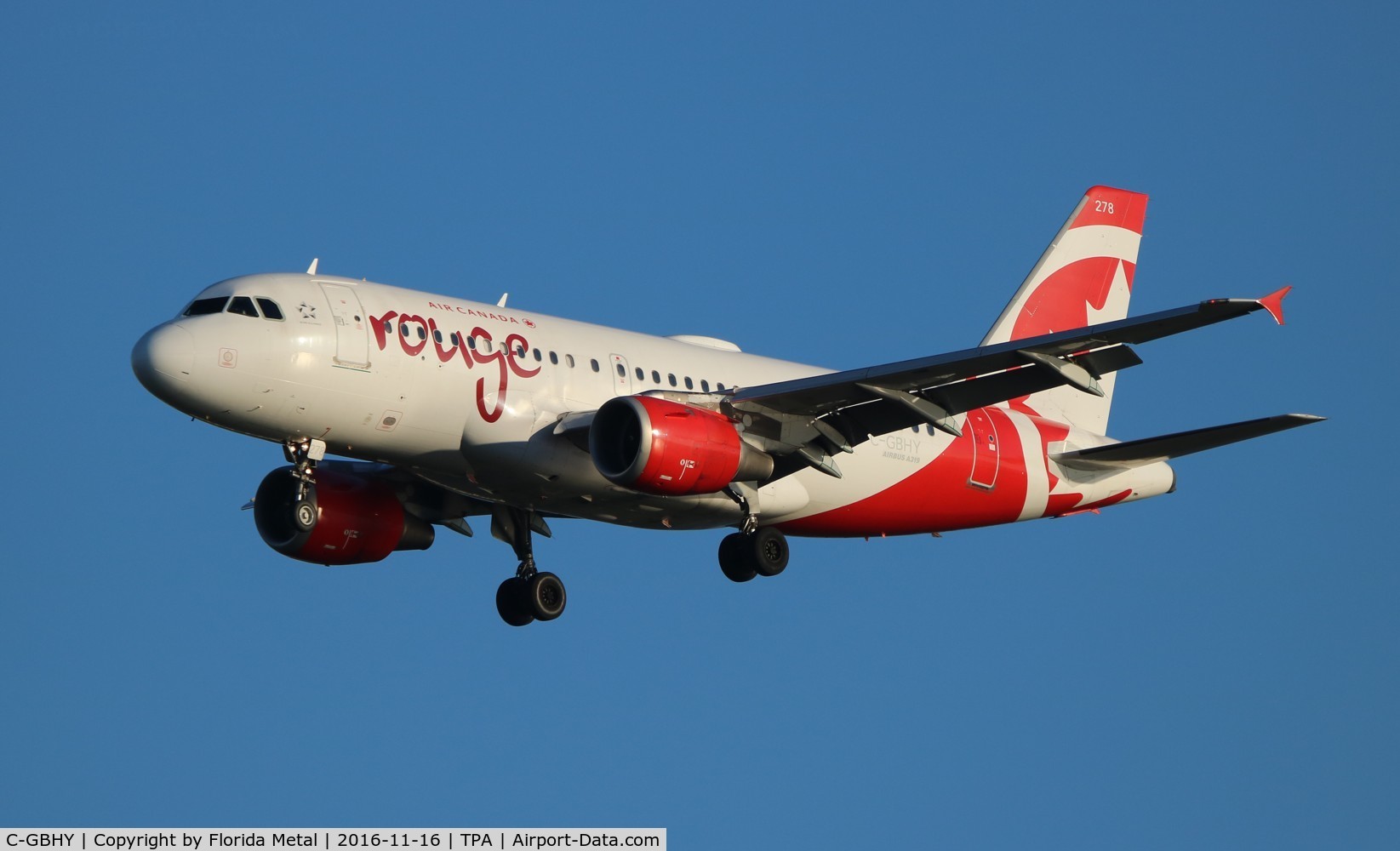 C-GBHY, 1998 Airbus A319-114 C/N 800, Rouge