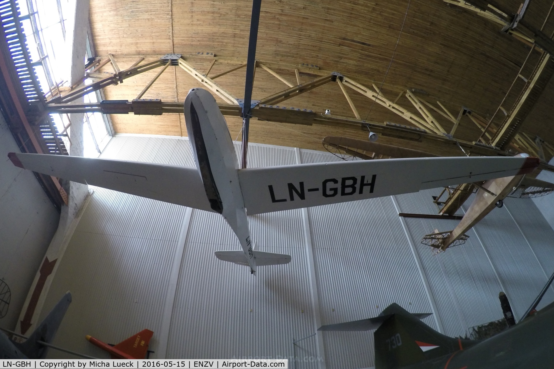 LN-GBH, Scheibe Bergfalke II/55 C/N 203, At the Flyhistorisk Museum in Stavanger