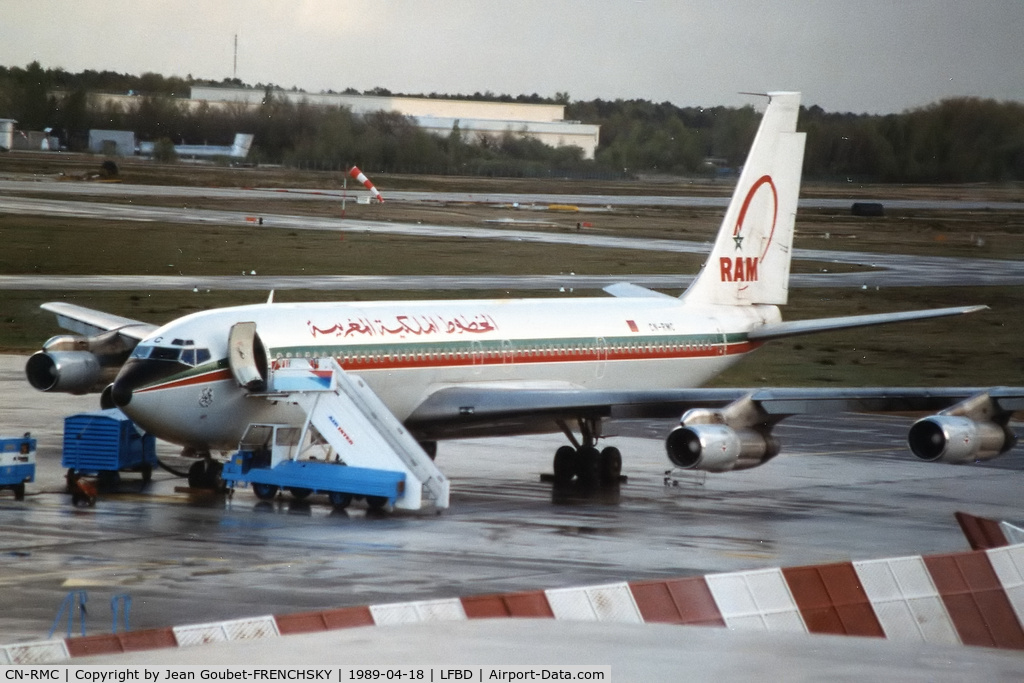 CN-RMC, 1968 Boeing 707-351C C/N 19774, Royal Air Maroc departure to Casablanca ( the plane prkd SAT, transfered to GIG 01/2006 broken up)