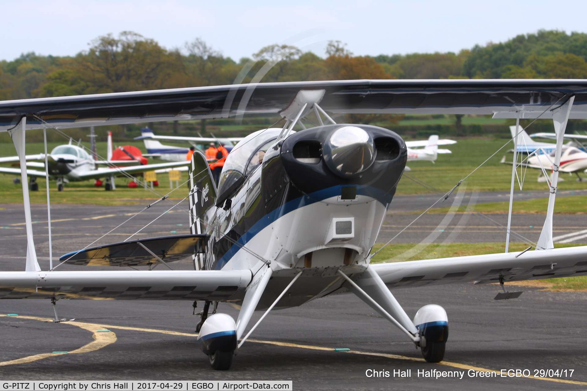 G-PITZ, 1983 Pitts S-2A Special C/N 100ER, at the Radial & Trainer fly-in