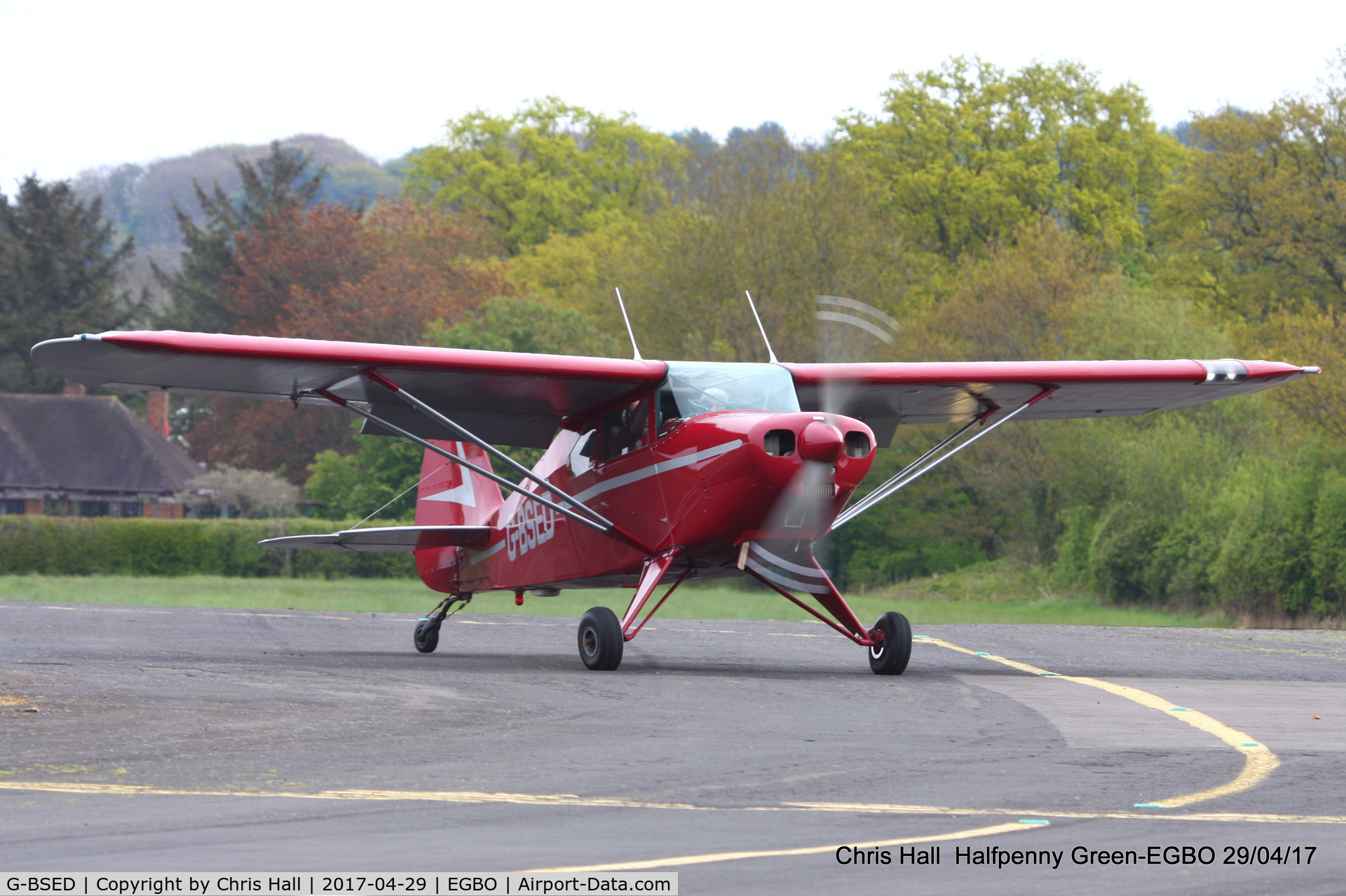 G-BSED, 1957 Piper PA-22-160 Tri Pacer C/N 22-6377, at the Radial & Trainer fly-in