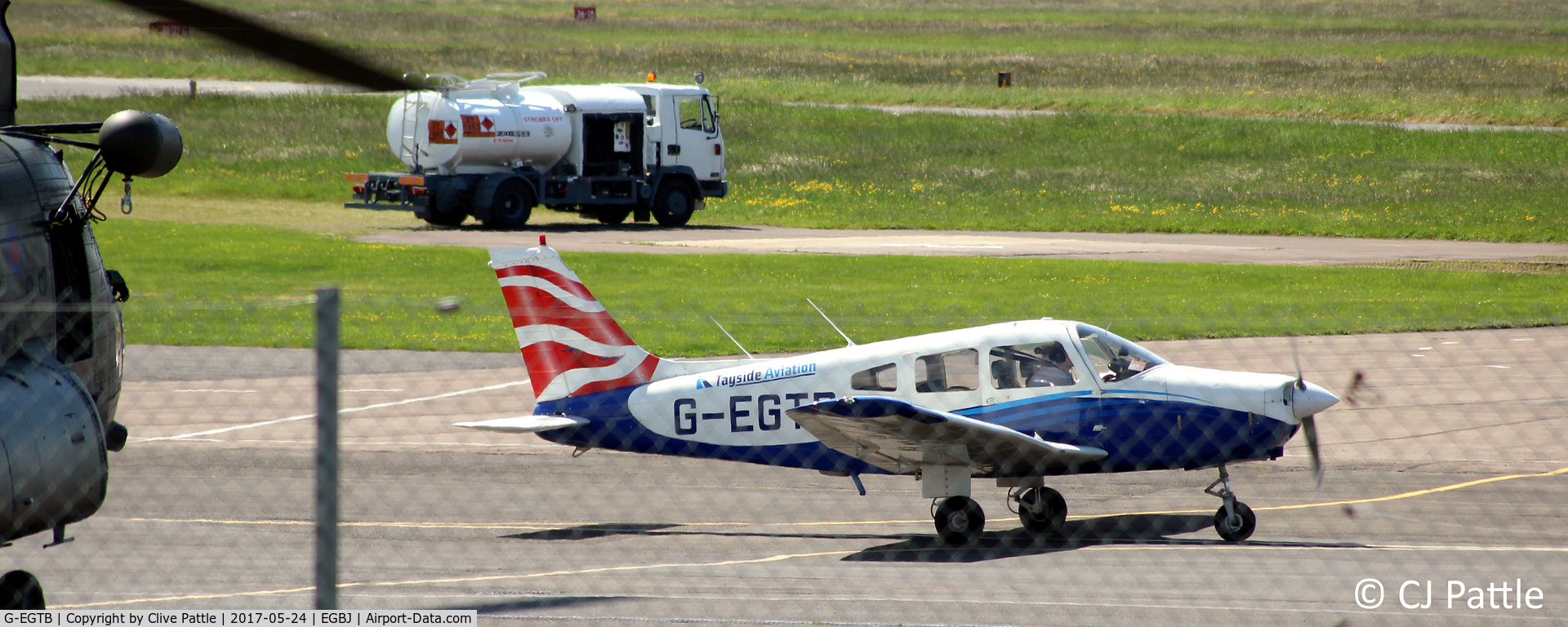 G-EGTB, 1978 Piper PA-28-161 Cherokee Warrior II C/N 28-7816074, On long way from its Dundee base - visiting Staverton EGBJ