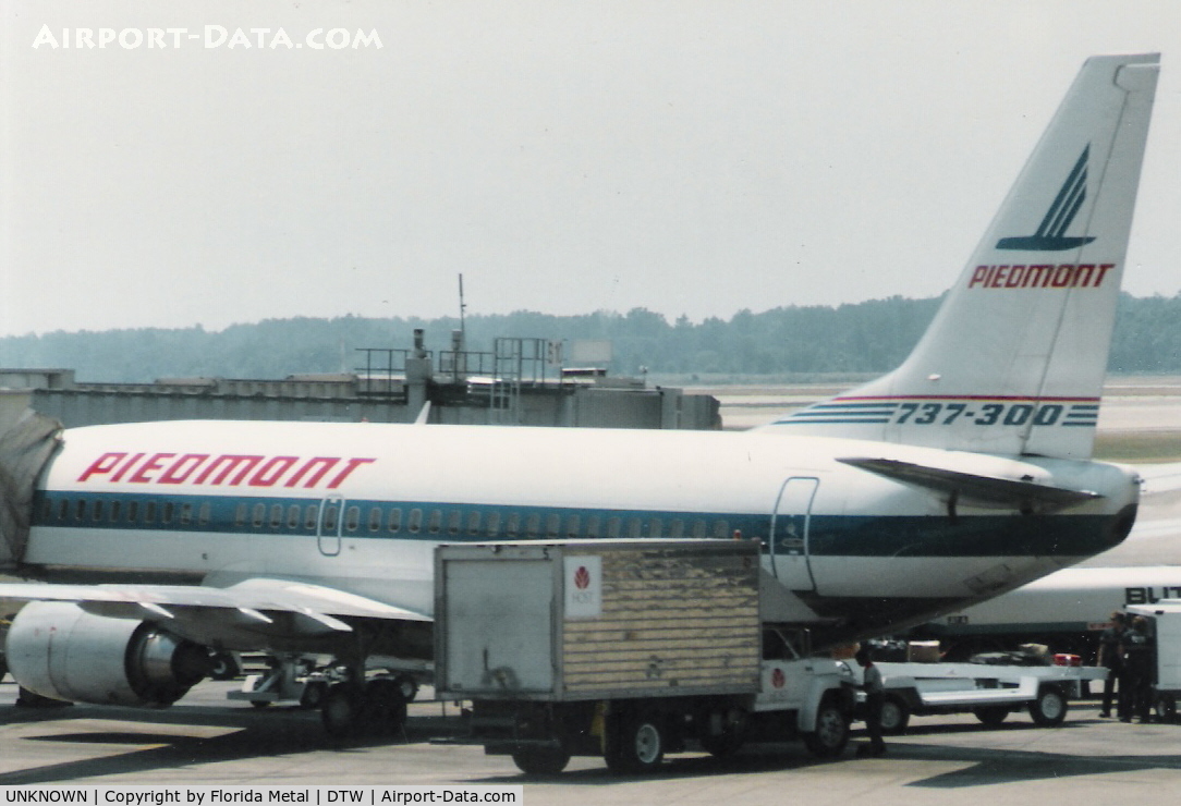 UNKNOWN, Boeing 737 C/N Unknown, Piedmont 1988