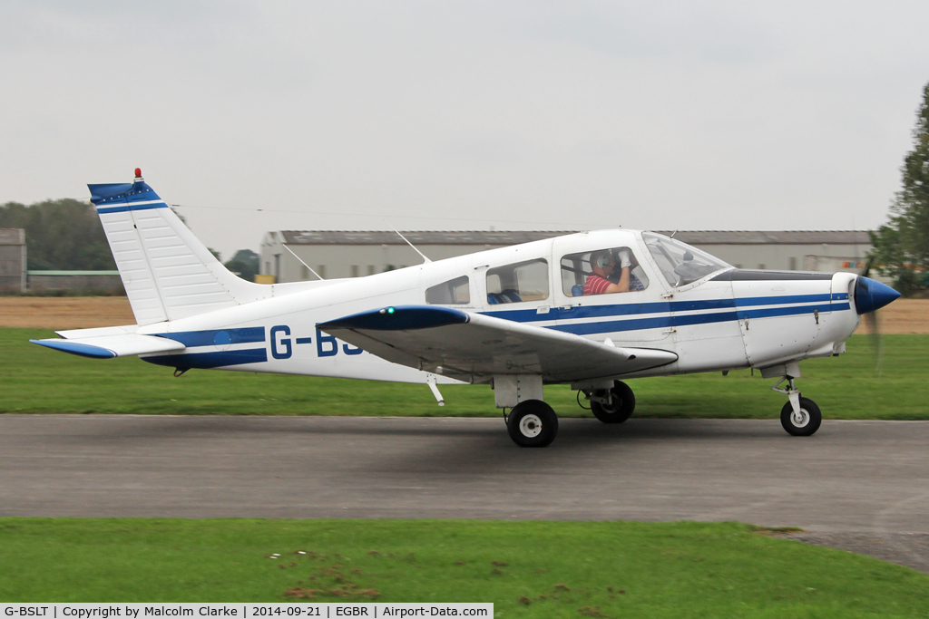 G-BSLT, 1980 Piper PA-28-161 Cherokee Warrior II C/N 28-8016303, Piper PA-28-161 at Breighton Airfield's Helicopter Fly-In. September 21st 2014.