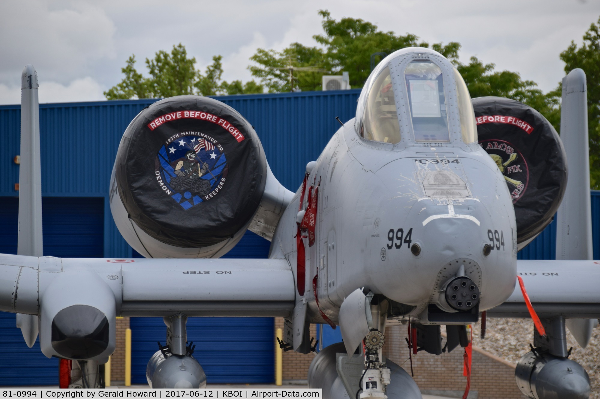 81-0994, 1981 Fairchild Republic A-10C Thunderbolt II C/N A10-0689, Right engine cover.  107th Fighter Sq. “Red Devils”, 127th Wing, Michigan ANG.