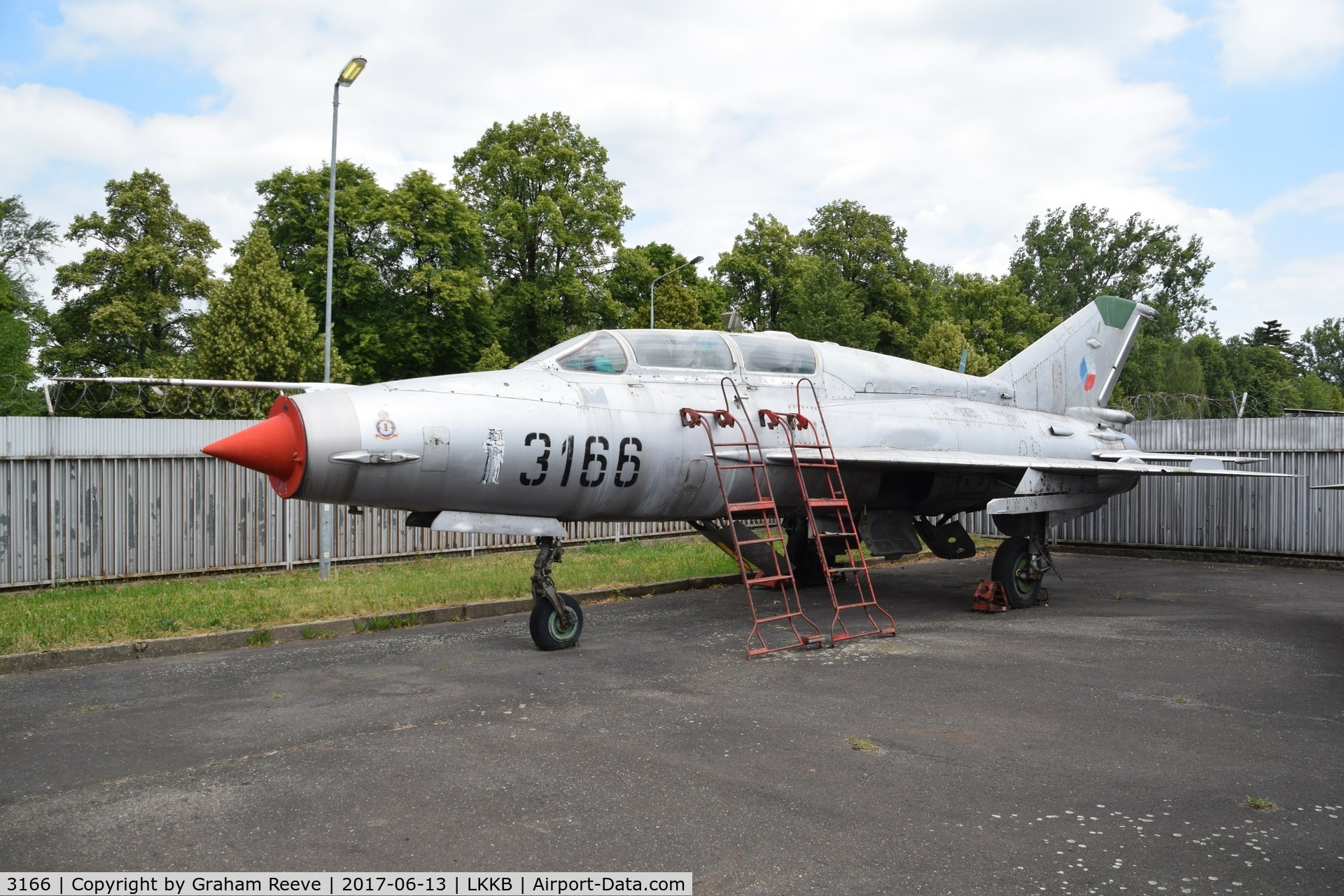 3166, Mikoyan-Gurevich MiG-21UM C/N 516931066, Displayed at the 