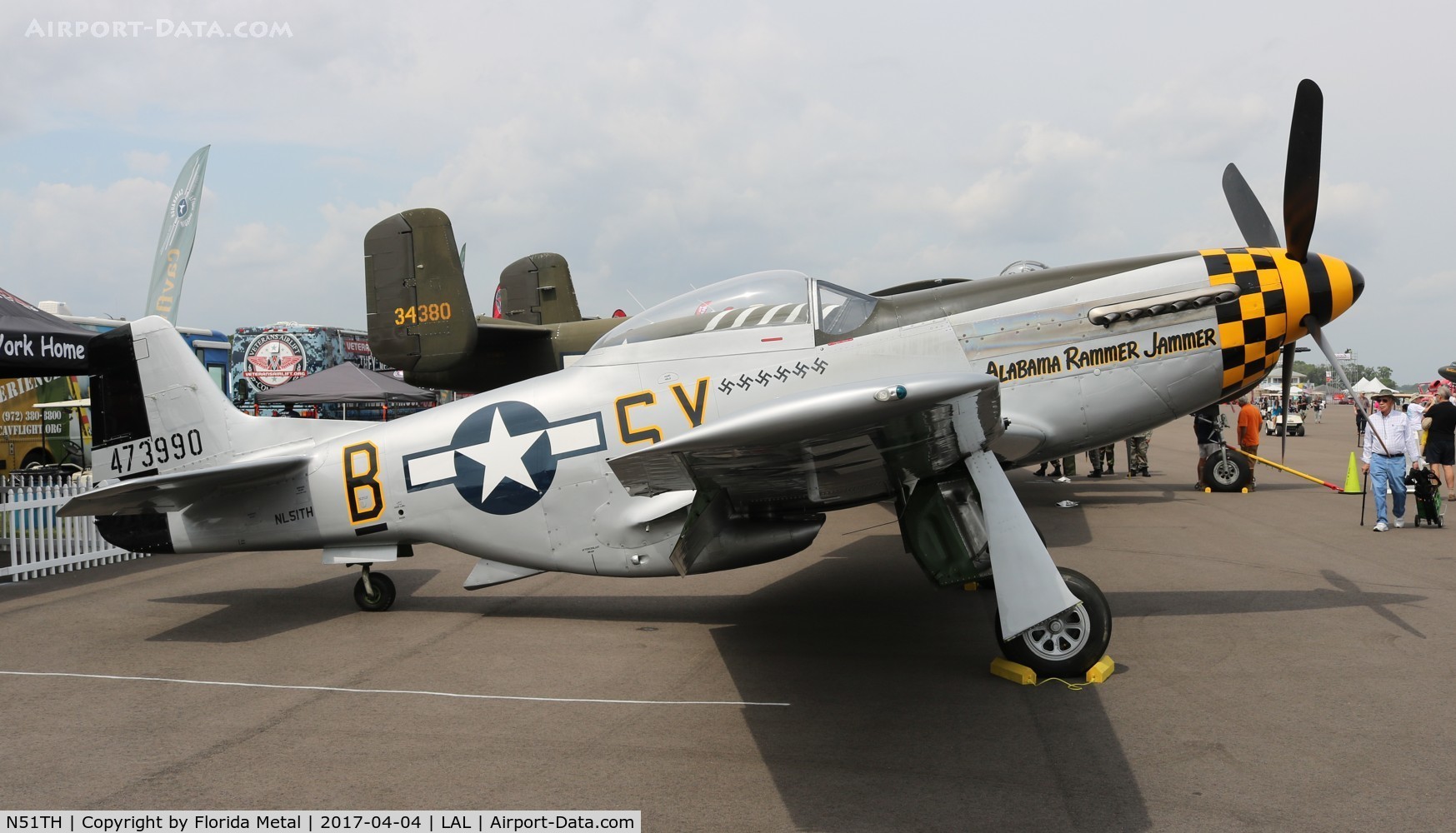 N51TH, 1944 North American P-51D Mustang C/N 122-40530, Alabama Rammer Jammer