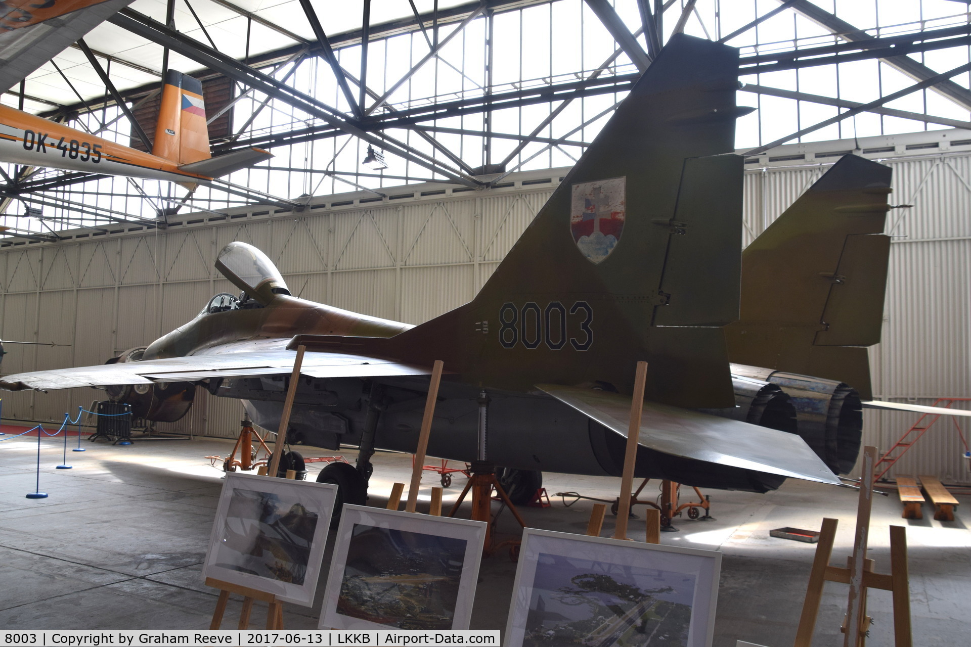 8003, Mikoyan-Gurevich MiG-29A C/N 2960526380, On display at 