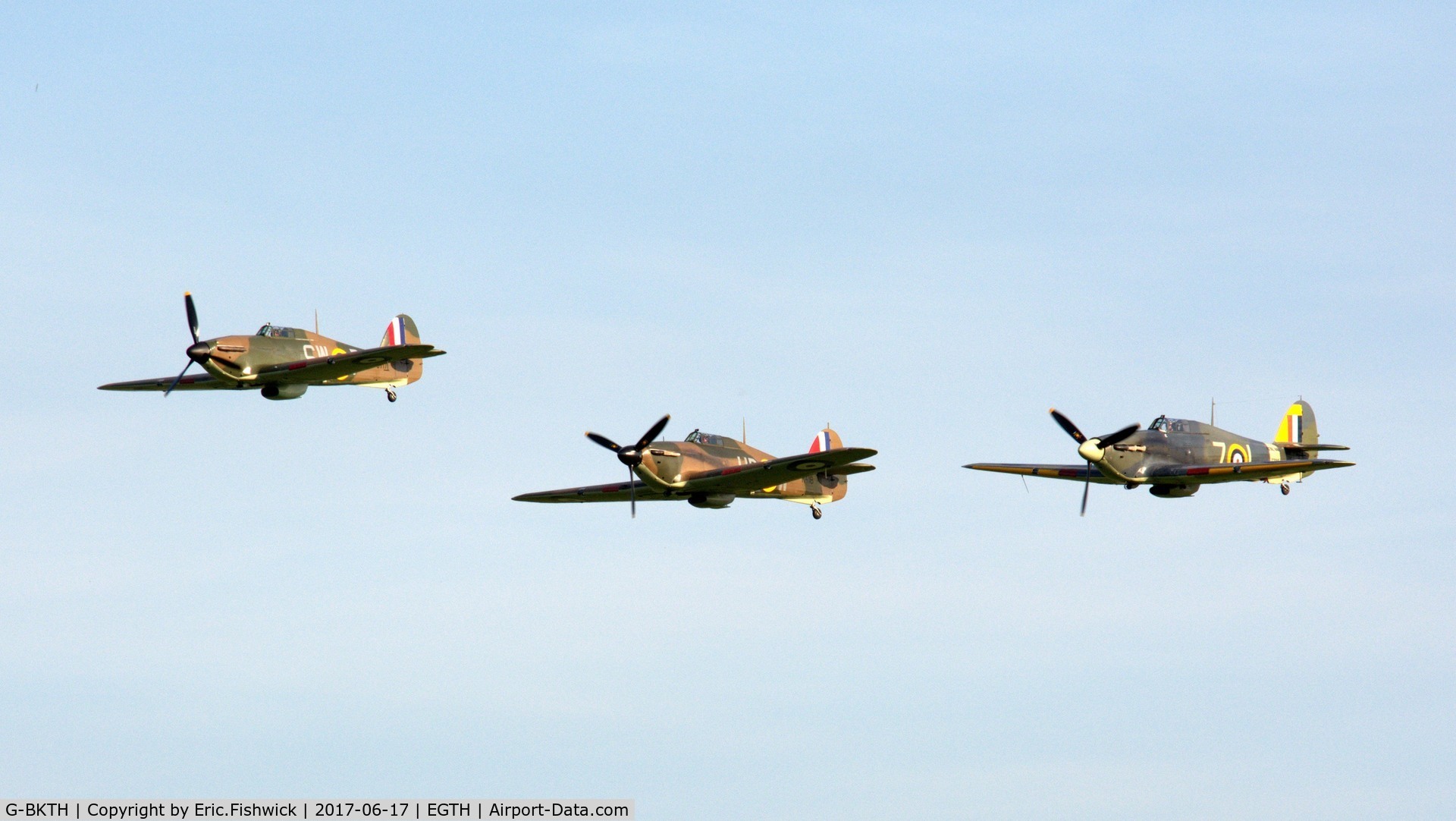 G-BKTH, 1939 Hawker (CCF) Sea Hurricane Mk1B C/N CCF/41H/4013, 45. Hurricanes re-united - at the epic Evening Airshow, The Shuttleworth Collection, June, 2017