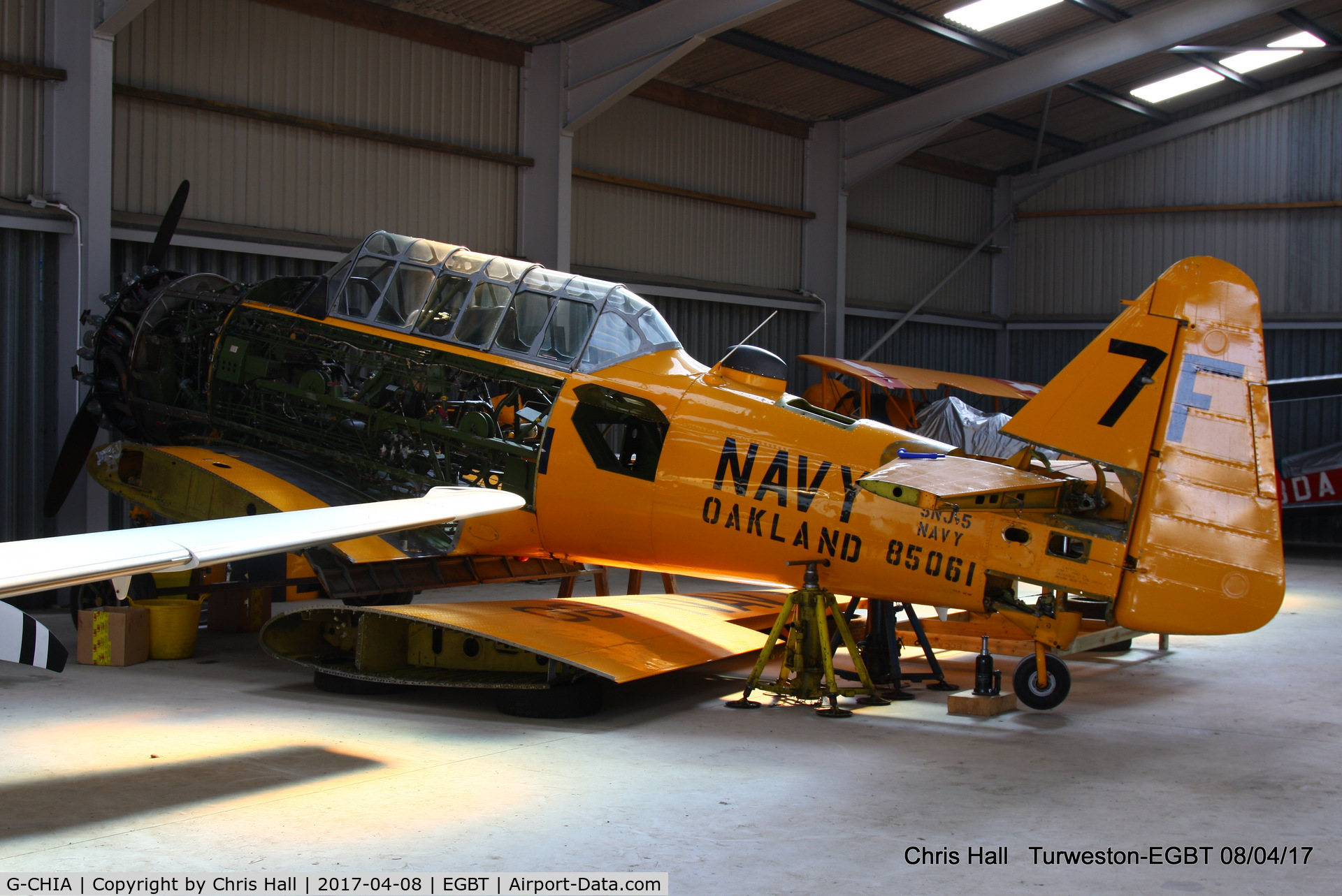 G-CHIA, 1944 North American SNJ-5 Texan Texan C/N 85061, at Turweston