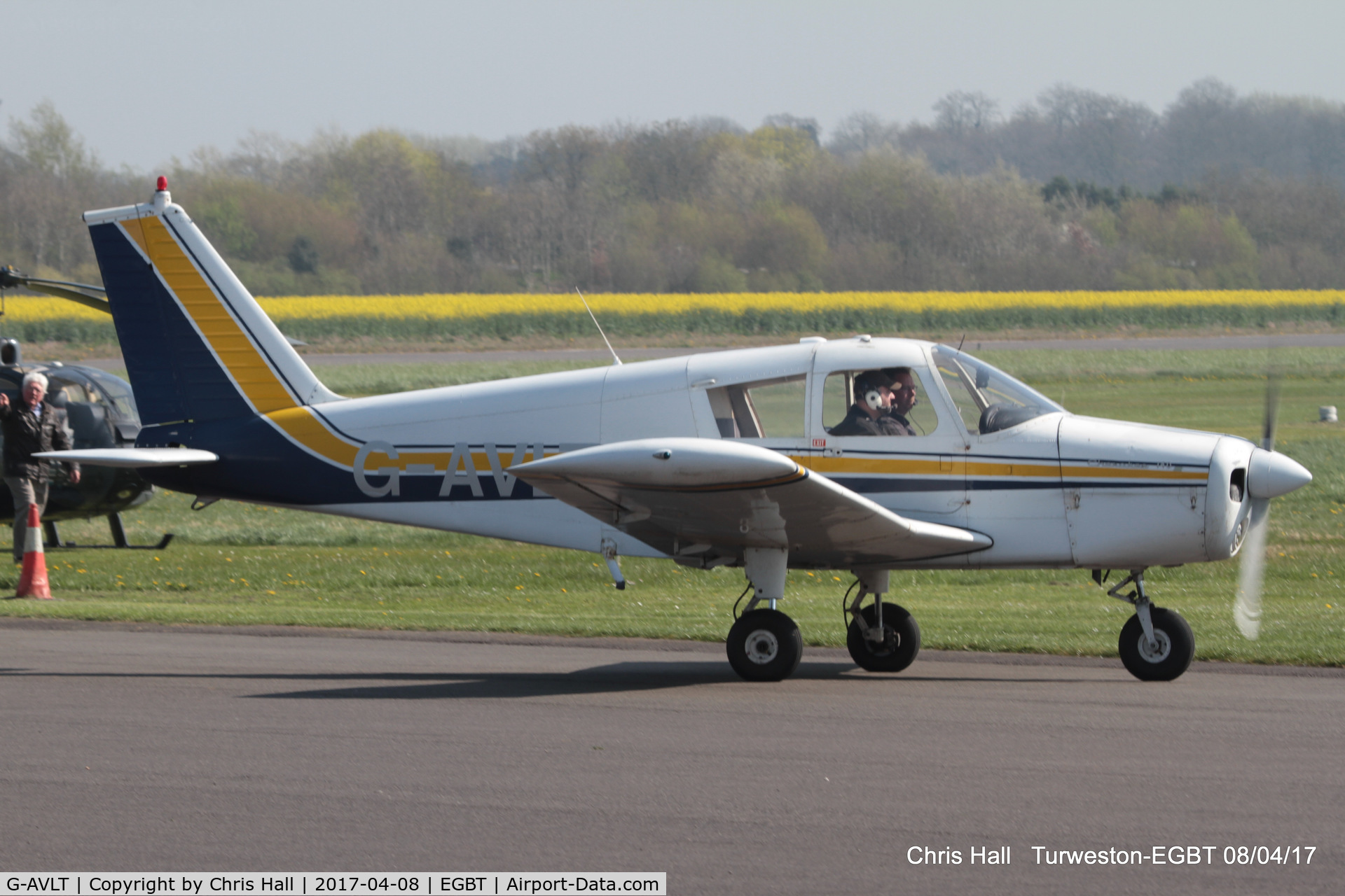 G-AVLT, 1967 Piper PA-28-140 Cherokee C/N 28-23328, at The Beagle Pup 50th anniversary celebration fly in