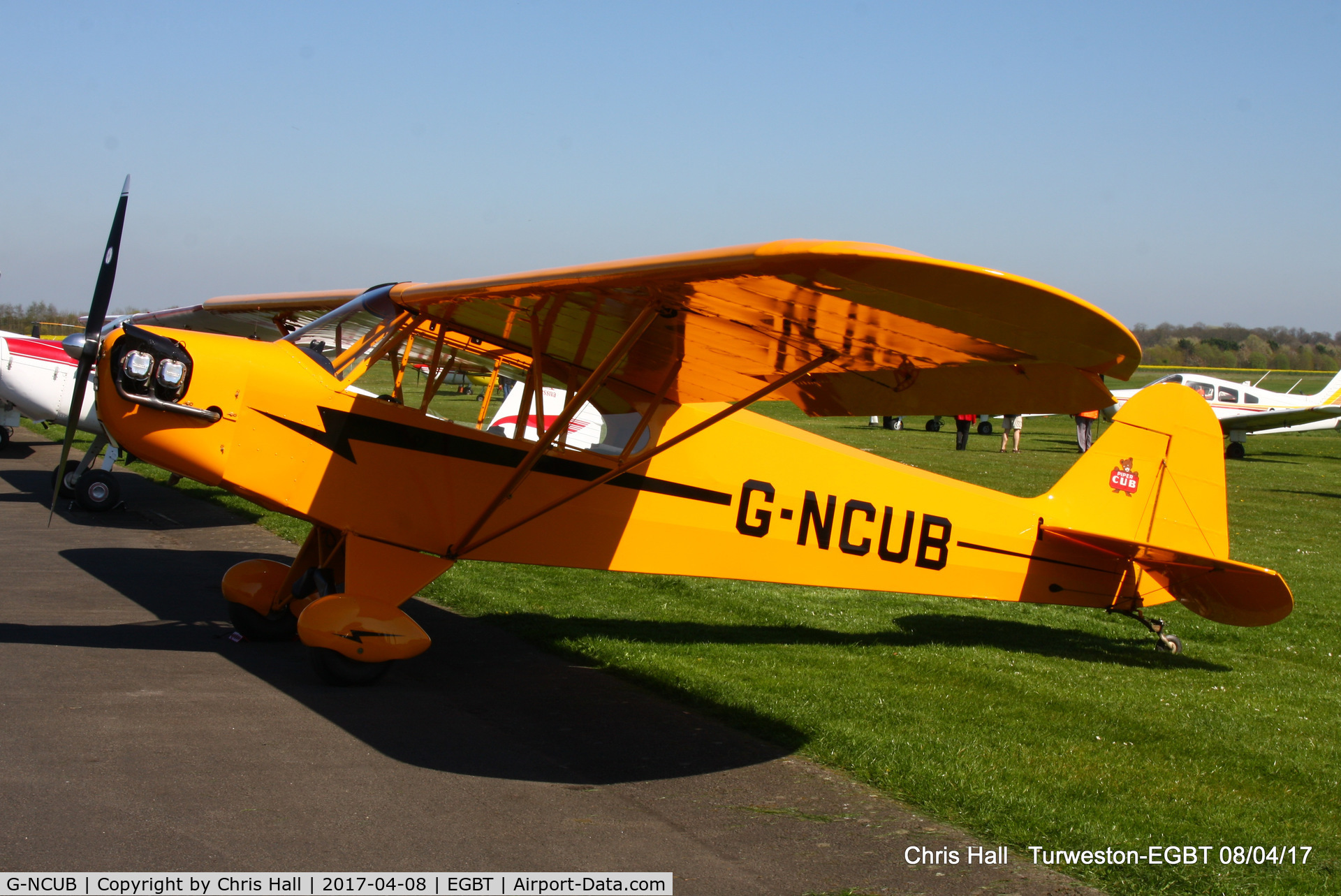 G-NCUB, 1944 Piper L-4H Grasshopper (J3C-65D) C/N 11599, at The Beagle Pup 50th anniversary celebration fly in