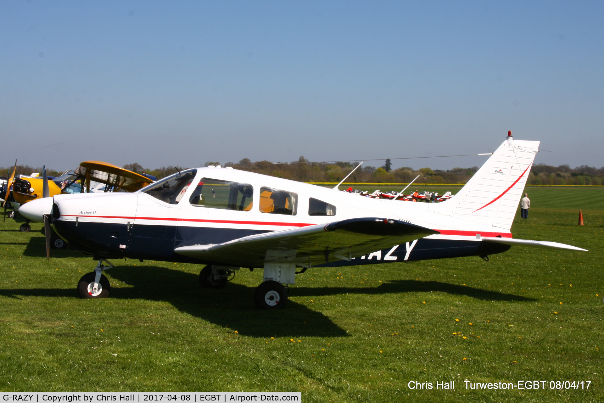 G-RAZY, 1979 Piper PA-28-181 Cherokee Archer II C/N 28-8090102, at The Beagle Pup 50th anniversary celebration fly in