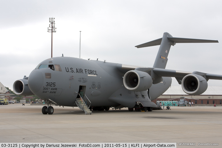 03-3125, 2003 Boeing C-17A Globemaster III C/N P-125, C-17A Globemaster 03-3125 from 305th AMW McGuire AFB, NJ