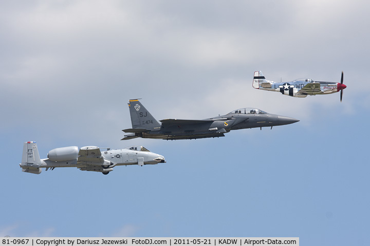 81-0967, 1981 Fairchild Republic A-10C Thunderbolt II C/N A10-0662, USAF Heritage Flight - F-15E Strike Eagle, P-51 Mustang and A-10C Thunderbolt 81-0967 FT from 74th FS 