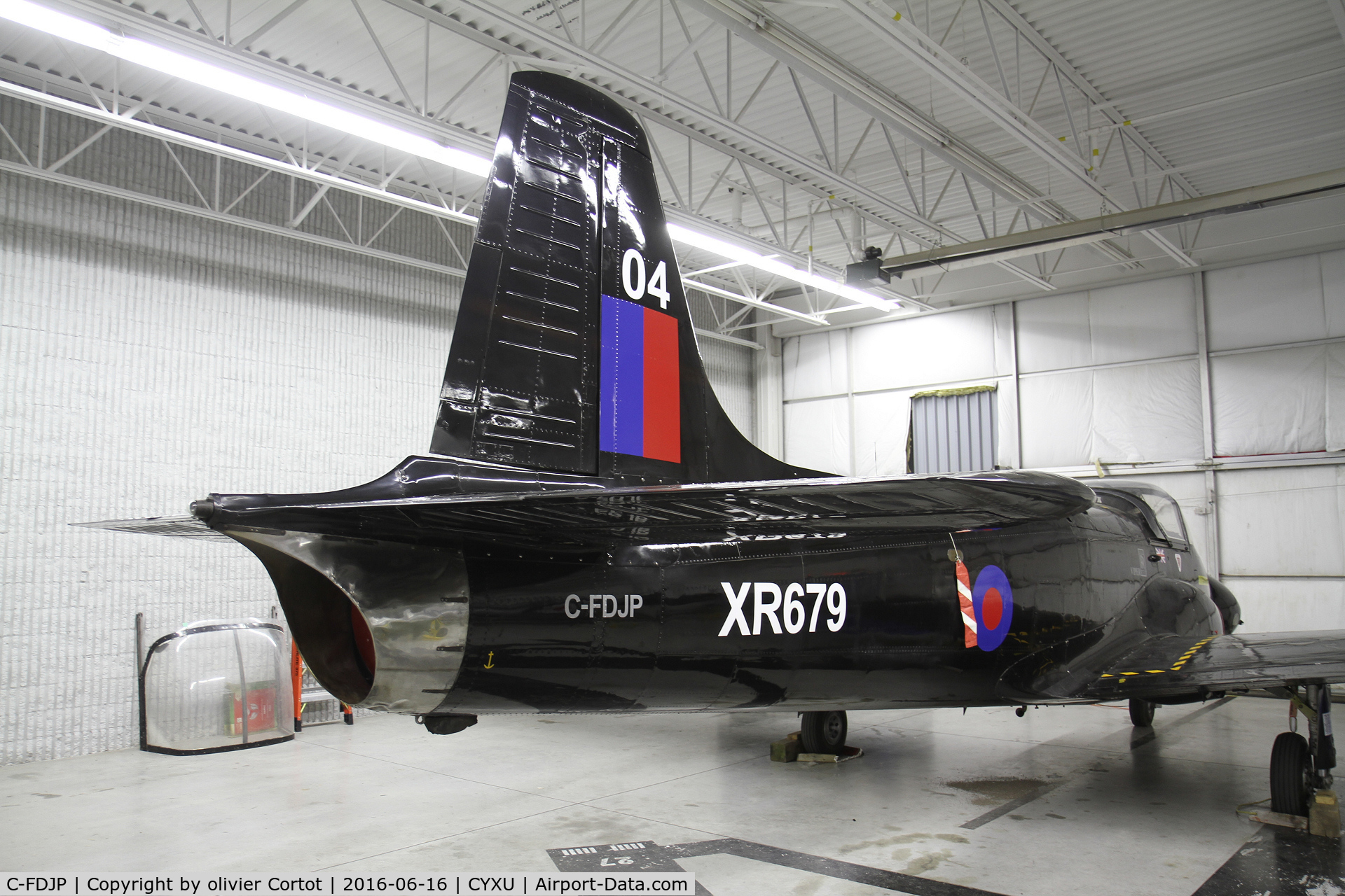 C-FDJP, 1963 BAC 84 Jet Provost T.4 C/N PAC/W/21624, In the London jet air musuem