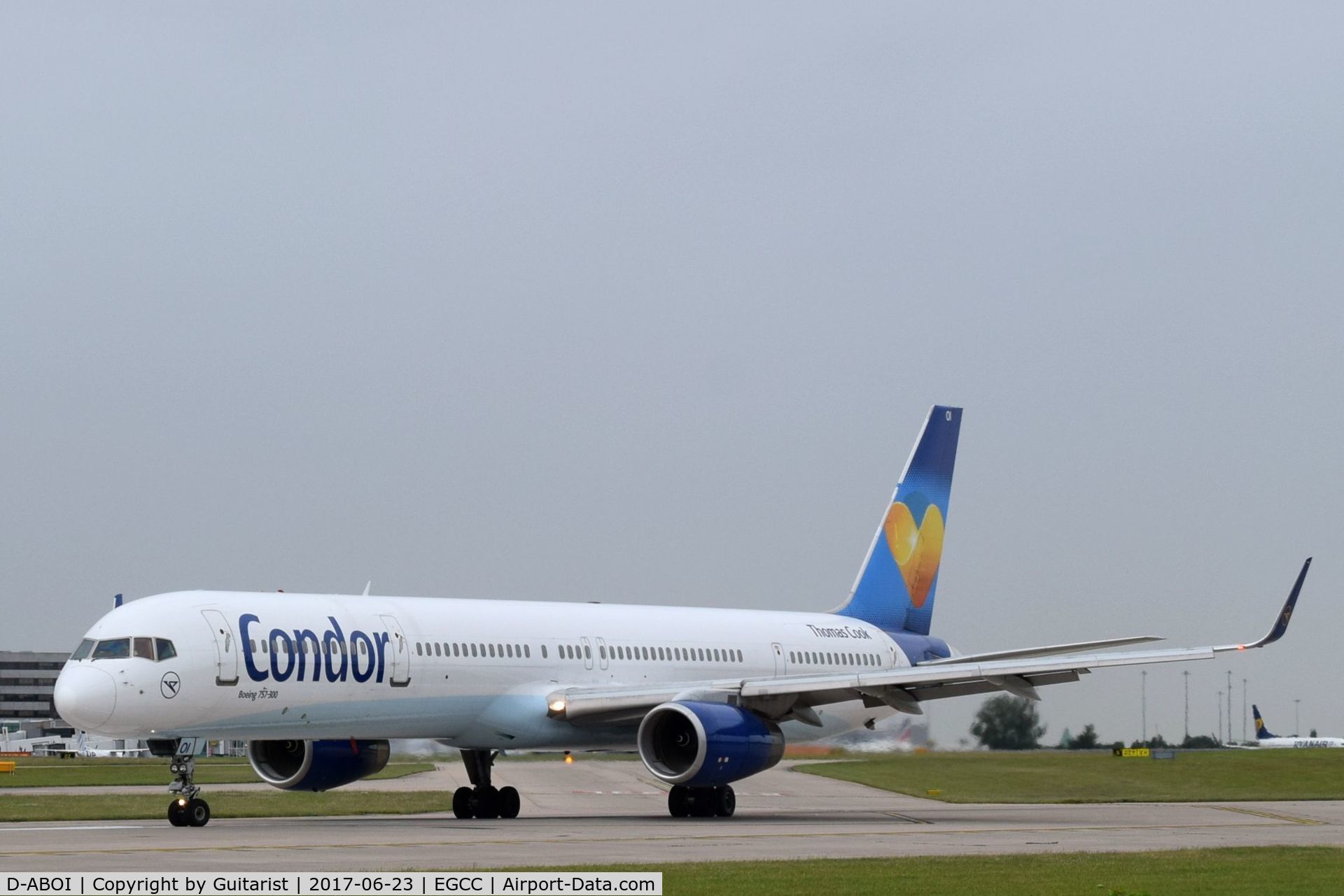 D-ABOI, 2000 Boeing 757-330 C/N 29018, At Manchester