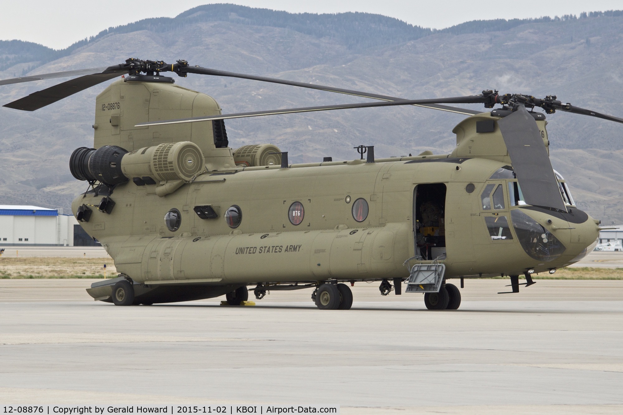 12-08876, 2012 Boeing CH-47F Chinook C/N M.8876, Parked on south GA ramp.
