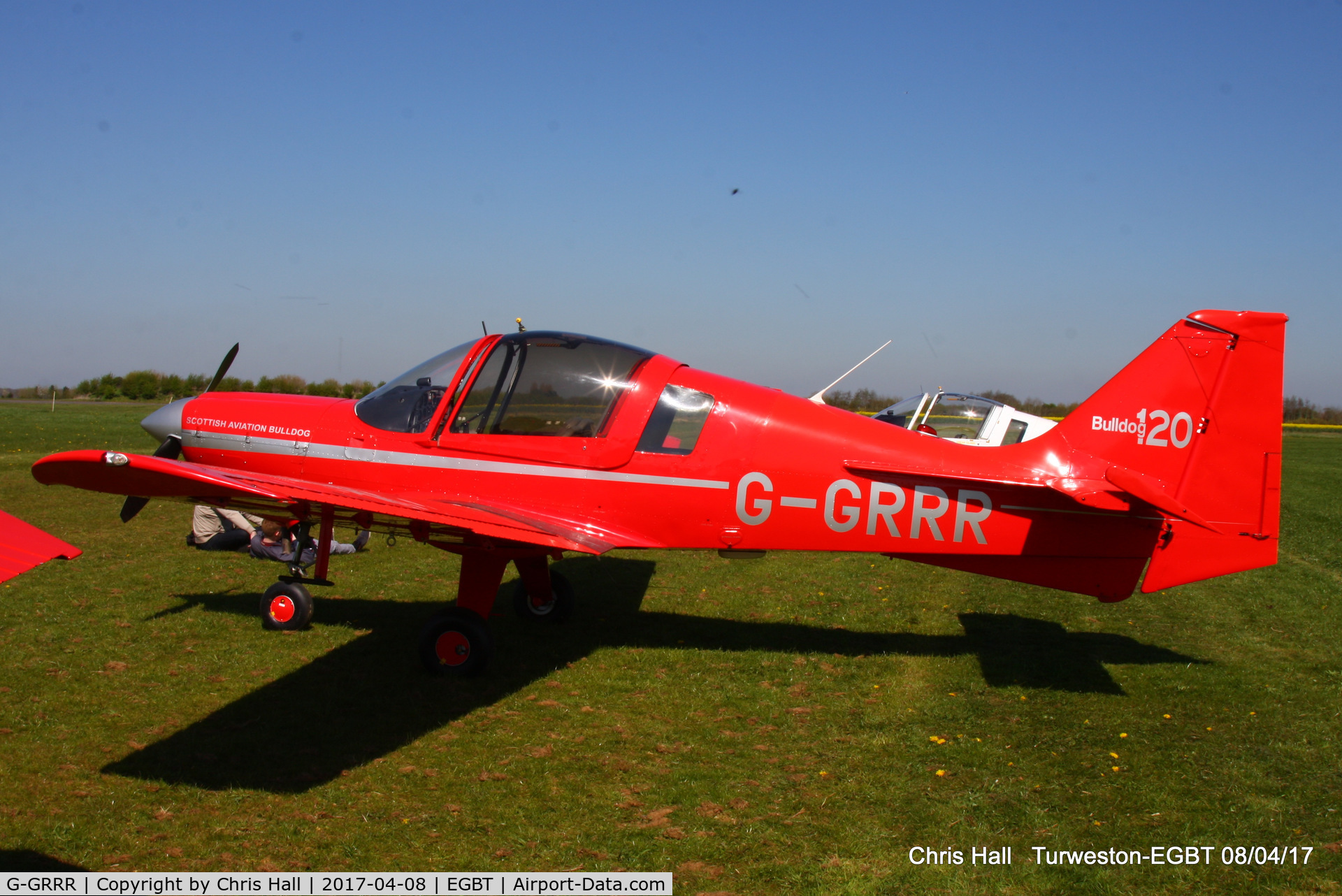 G-GRRR, 1973 Scottish Aviation Bulldog Series 120 Model 122 C/N BH120/229, at The Beagle Pup 50th anniversary celebration fly in