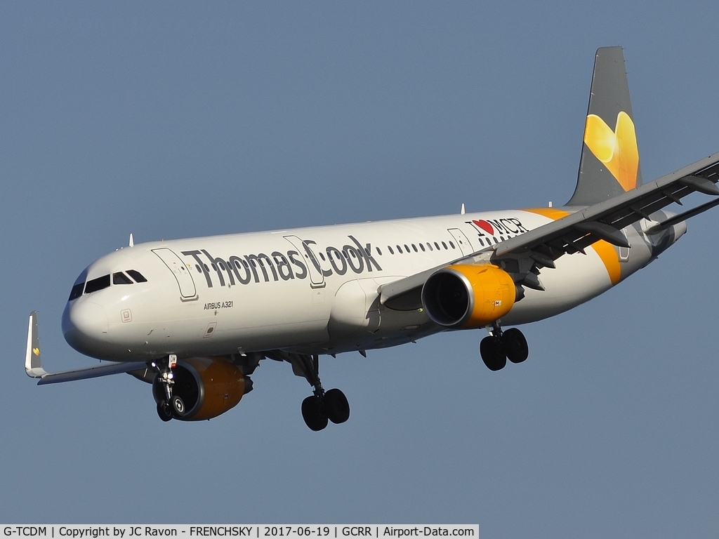 G-TCDM, 2016 Airbus A321-211 C/N 7003, Thomas Cook Airlines from Manchester (MAN)