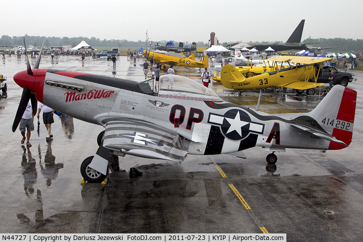 N44727, 1944 North American P-51D Mustang C/N 122-39198, North American P-51D Mustang Man O' War CN 44-72739, N44727