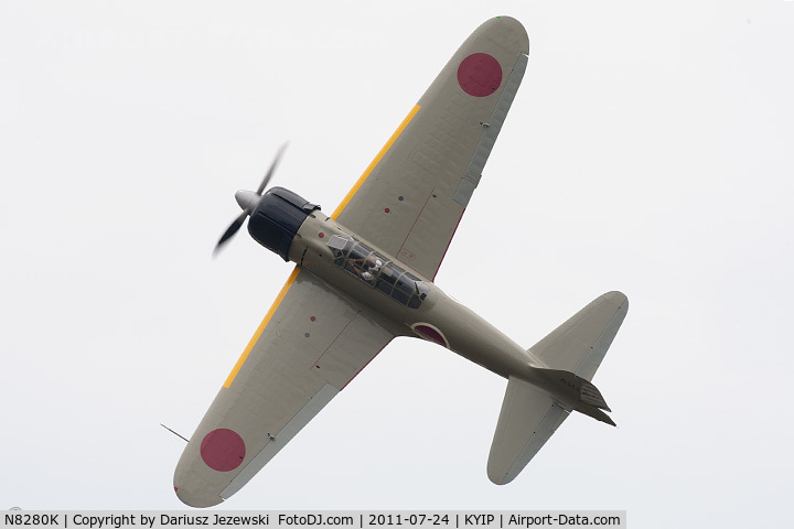 N8280K, 1941 Nakajima A6M2 Model 21 C/N 1498, Nakajima A6M2 Model 21 Zero CN 1498, NX8280K