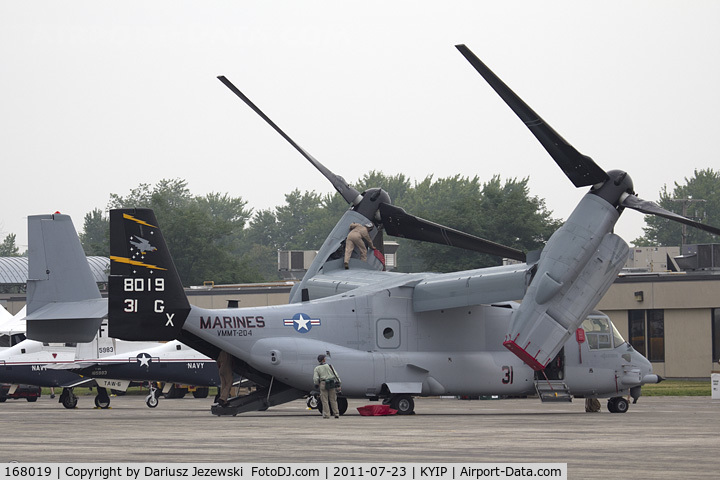 168019, 2011 Bell-Boeing MV-22B Osprey C/N D0149, MV-22B Osprey 168019 GX-31 from VMMT-204 Raptors MCAS New River, NC