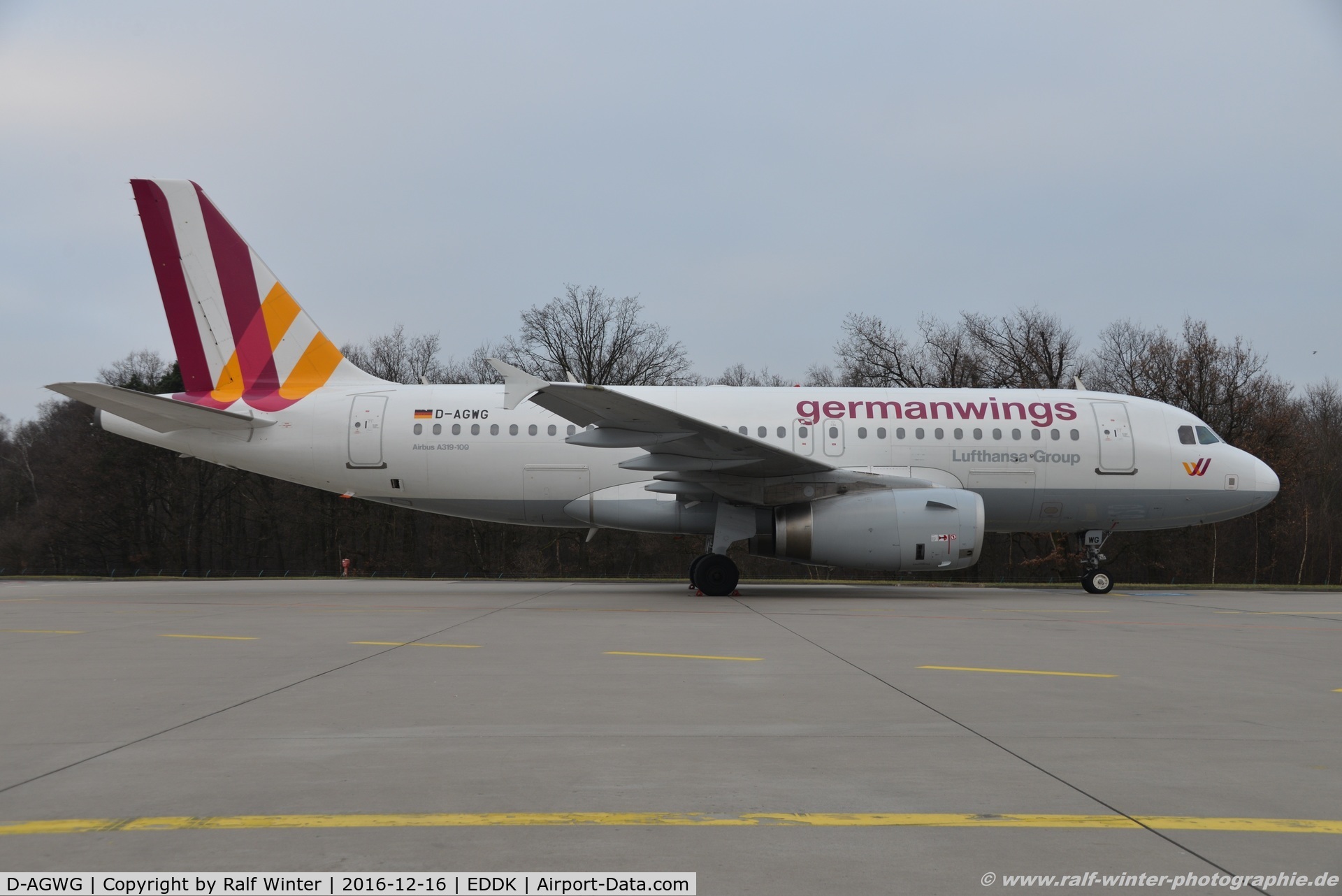 D-AGWG, 2007 Airbus A319-132 C/N 3193, Airbus A319-132 - 4U GWI Germanwings - 3193 - D-AGWG - 16.12.2016 - CGN