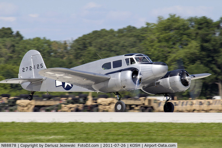 N88878, 1943 Cessna UC-78C (T-50) Bobcat C/N 4121, Cessna T-50 Bobcat Class of '43 CN 4121, N88878