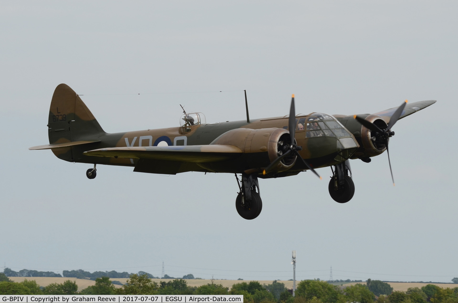 G-BPIV, 1943 Bristol 149 Bolingbroke Mk.IVT C/N 10201, Landing at Duxford.