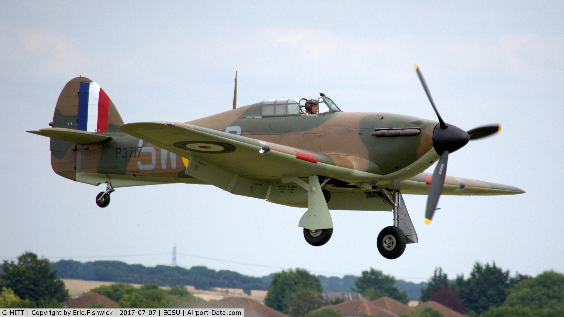 G-HITT, 1940 Hawker Hurricane I C/N Not found / see comment, 3. P3717 on the eve of The Flying Legends Airshow, July 2017.