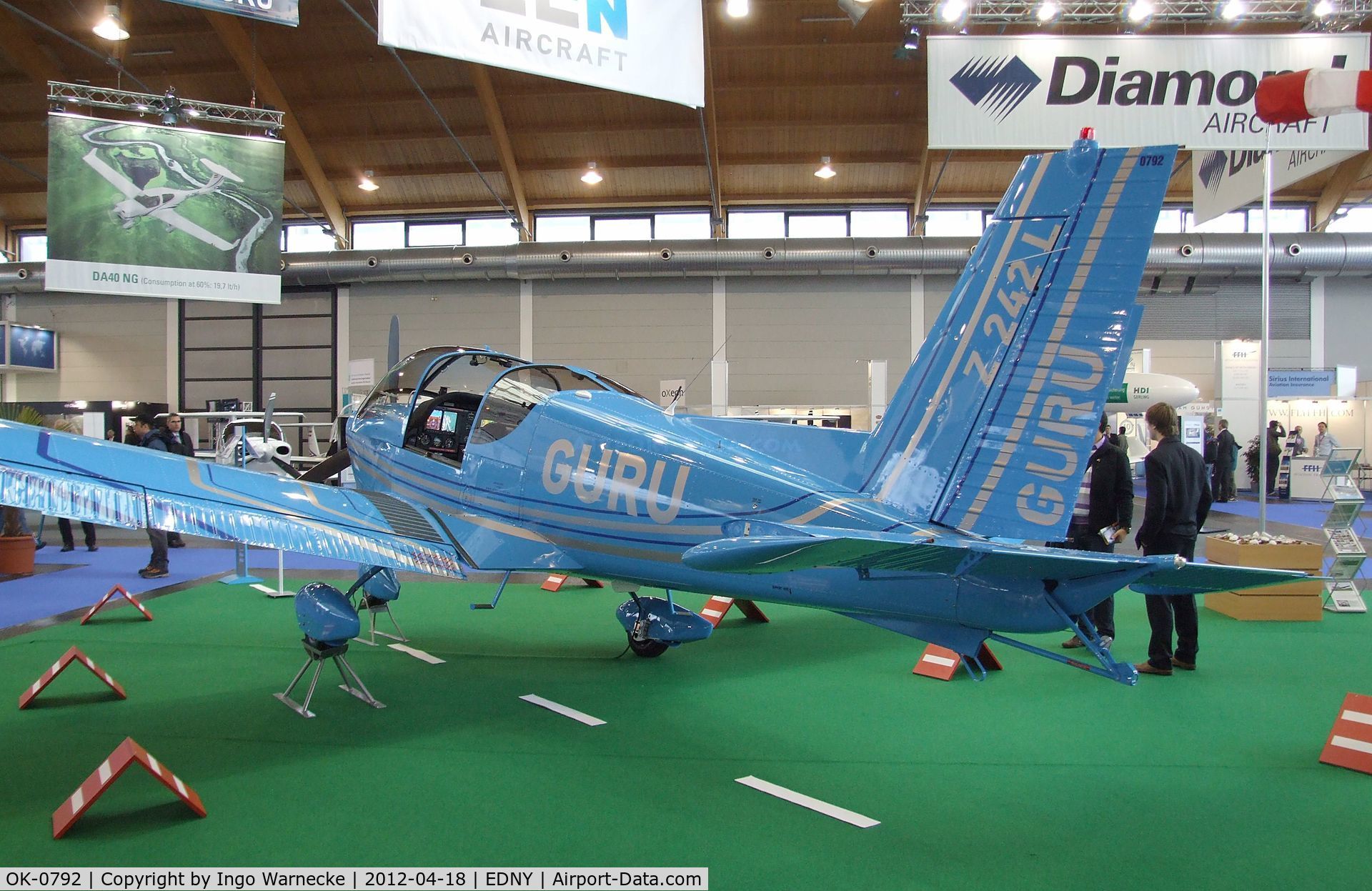 OK-0792, Zlin Z-242L Guru C/N 0792, Zlin Z-242L GURU at the AERO 2012, Friedrichshafen