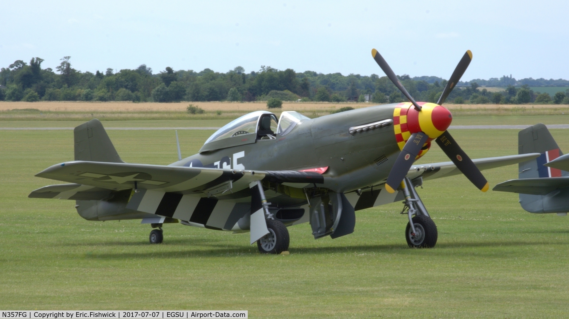 N357FG, 1944 North American P-51D C/N 44-12139, 2. 413318 on the eve of The Flying Legends Airshow, July 2017.