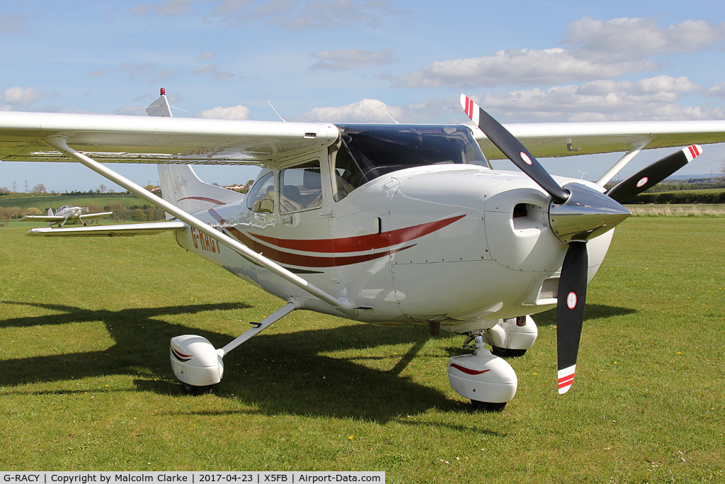 G-RACY, 1999 Cessna 182S Skylane C/N 18280588, Cessna 182S Skylane at Fishburn Airfield UK. April 23rd 2017.