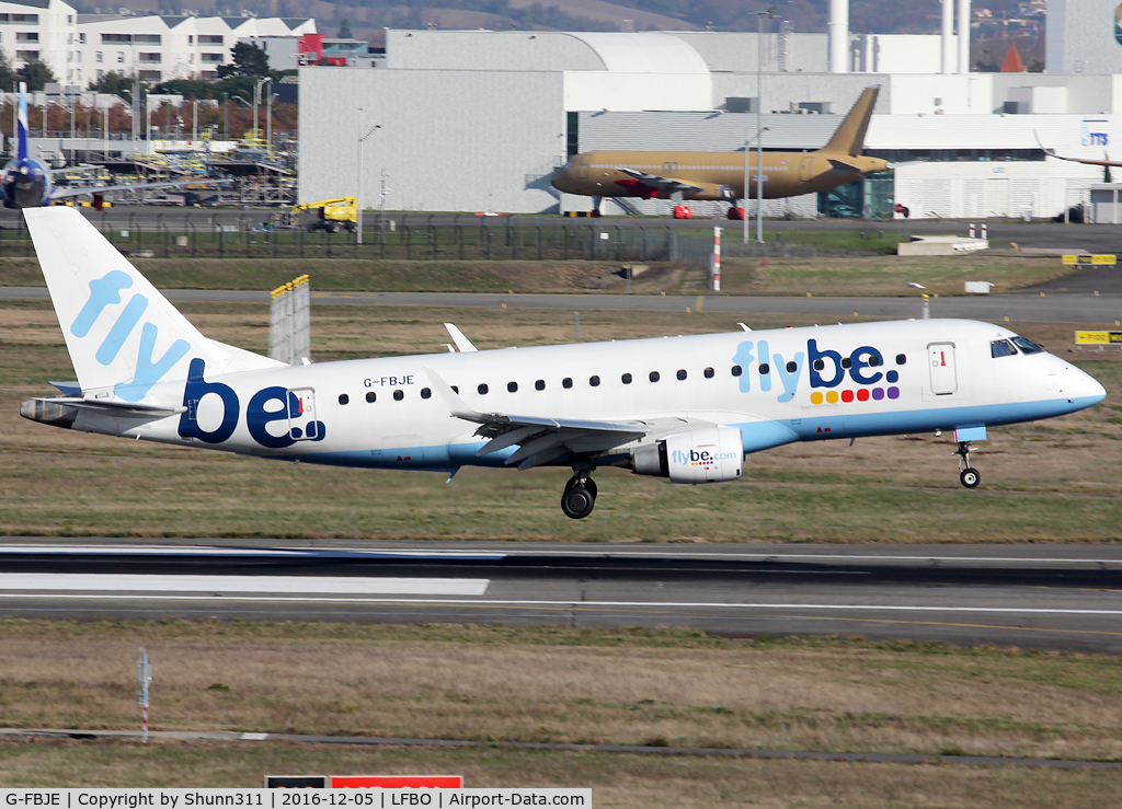 G-FBJE, 2012 Embraer 175STD (ERJ-170-200) C/N 17000336, Landing rwy 14R