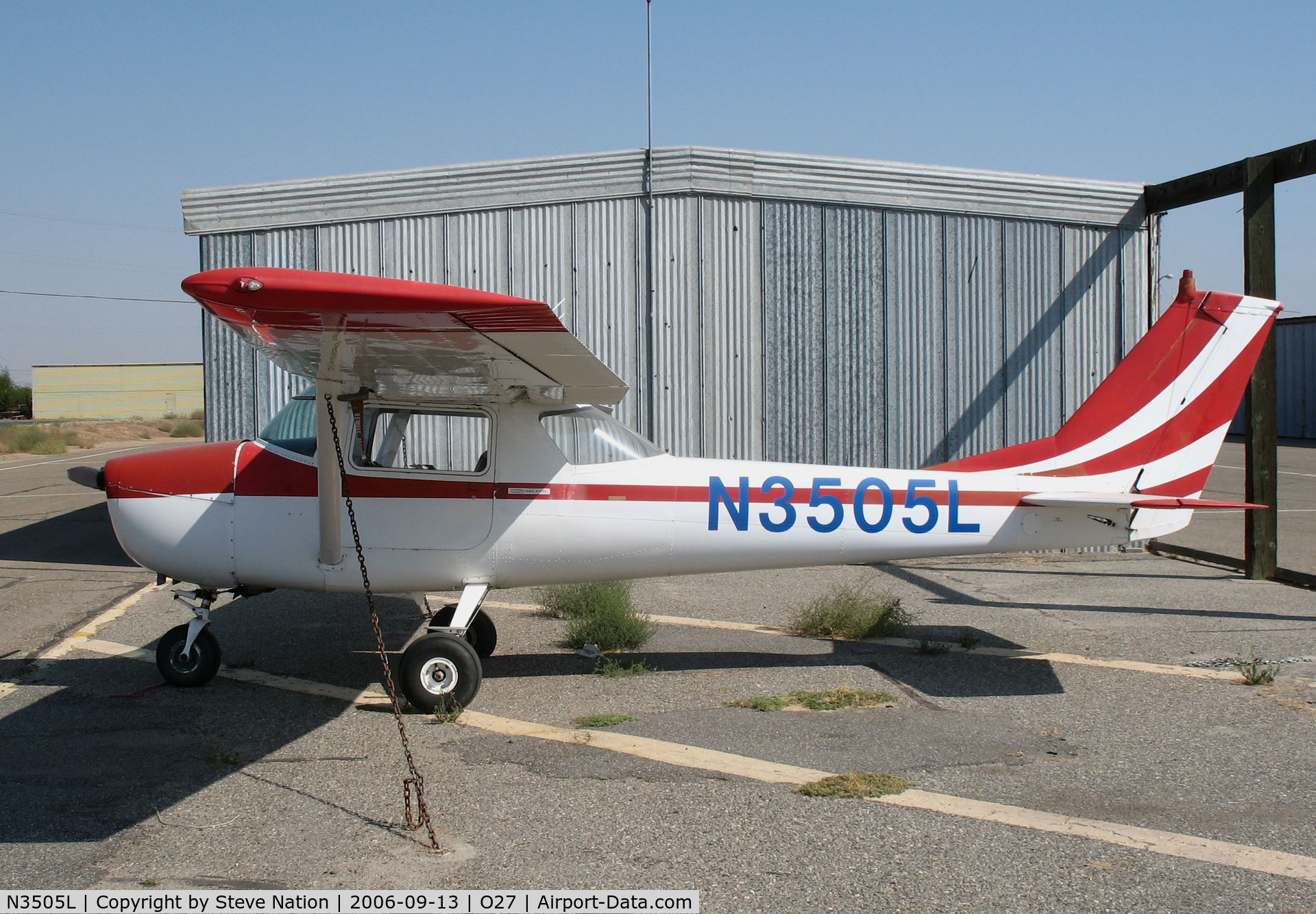 N3505L, 1965 Cessna 150F C/N 15062305, Locally-based 1965 Cessna 150F @ Oakdale, CA (to new owner in Costa Mesa, CA 03.08)